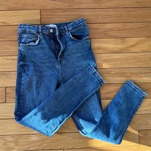 Zara high rise super stretch denim jean
